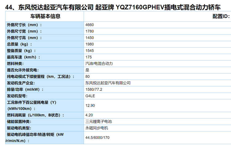 起亚K3 PHEV