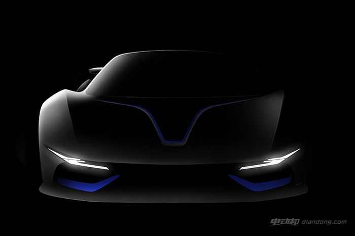 北汽新能源纯电动超跑预告图 北京车展将亮相