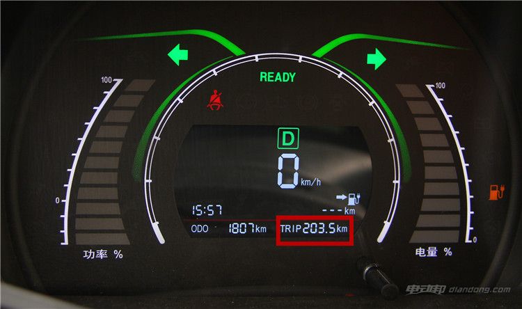 第二个趴窝的是 北汽ec180,实际行驶里程为 203.5km.