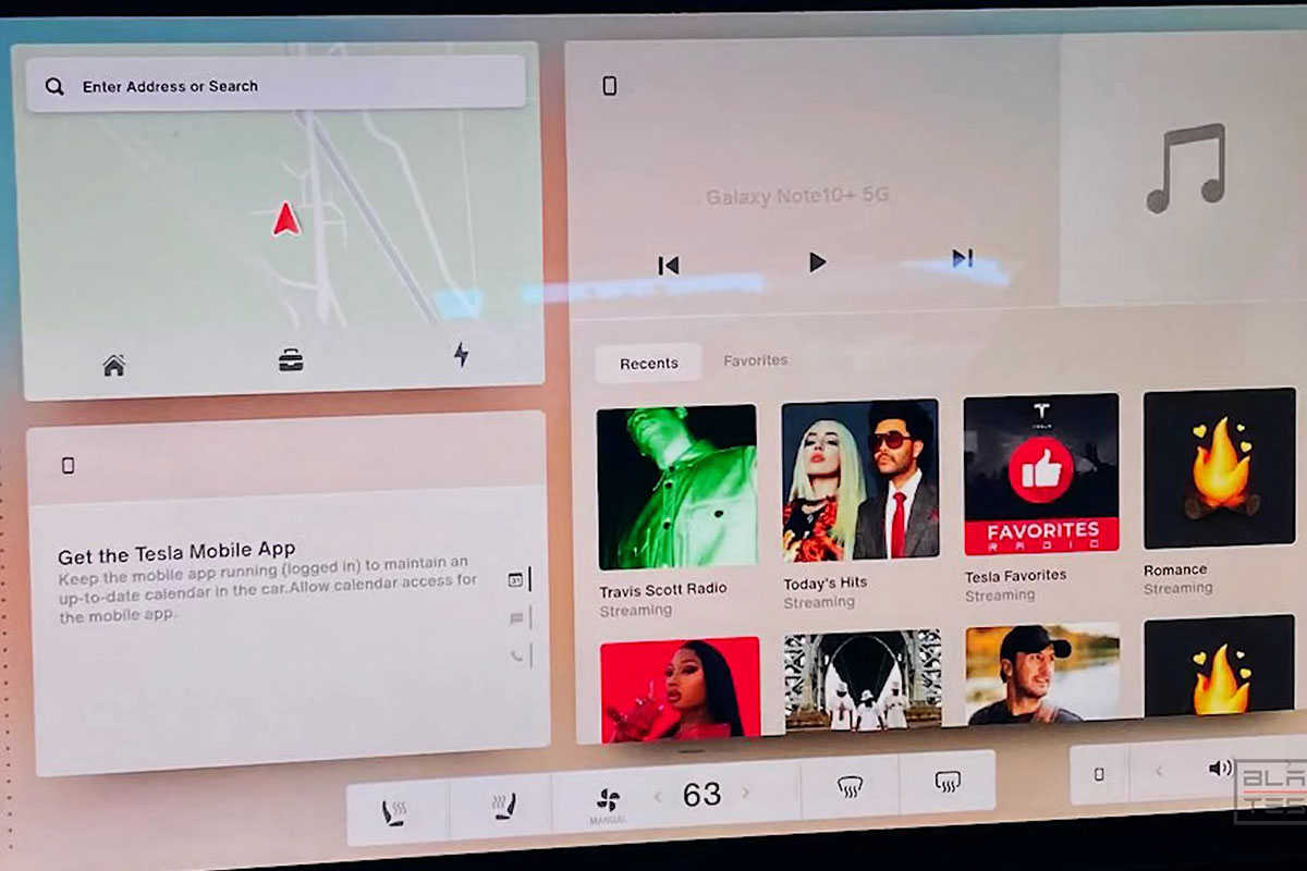 实拍特斯拉Model S V11车机界面